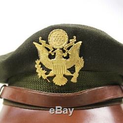 Ww2 Us Army Air Force Usaaf Officier Officier Robe Casquette Visière Chapeau Od Laine Gabardine