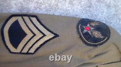 Ww2 Us Army Air Forces C. B. I. Robe Médicale Veste Uniforme & Chemise & Pantalons Utilisés