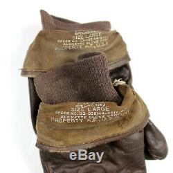 Ww2 Us Army Air Forces Corps De Type A-11a A11 Pilote Gants De Vol En Cuir Insert