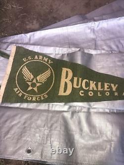 Ww2 Us Army Air Forces Pennant Buckley Field, Colorado Bbr26