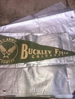 Ww2 Us Army Air Forces Pennant Buckley Field, Colorado Bbr26