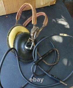 Ww2 Us Army Military Airforce Anb-h-1 Casques-pilotes Radio Avec Récepteurs