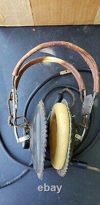 Ww2 Us Army Military Airforce Anb-h-1 Casques-pilotes Radio Avec Récepteurs
