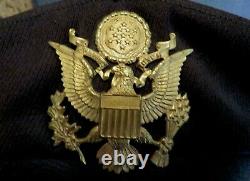 Ww2 Us Officer Visor Cap Hat Army Corp Air Force Crusher Pilot Taille 7 Bancroft