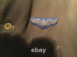 Ww2 Usaaf 8ème 9ème Army Air Corps Eto Bullion Veste Grande Taille Uniforme Original