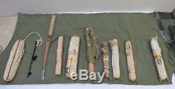 Ww2 Usaaf Armée Armée De L'air De Survie Pêche Kit Grand W Hbt Rouleau Tablier Certains Conten