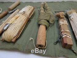 Ww2 Usaaf Armée Armée De L'air De Survie Pêche Kit Grand W Hbt Rouleau Tablier Certains Conten