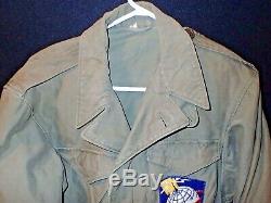 Ww2 Usaaf Army Air Forces Airways M-1943 Système De Communications Champ Jacket 38r