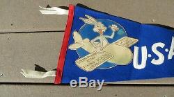 Ww2 Usaaf Us Army Air Force South Plains École Lubbock Bug Lapin Volant Pennant