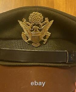 Ww2 Wwii Us Army Air Forces Usaaf Crusher Cap Visor Chapeau Taille 7 1/4