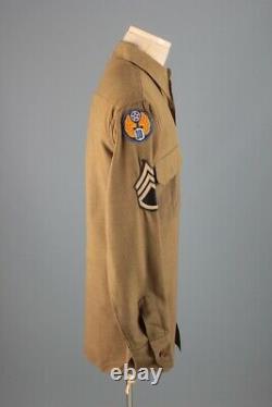 Wwii 10th Air Force Uniforme Laine Chemise Cbi Patch Sz M 40s Army Vtg Pour Hommes Usaaf