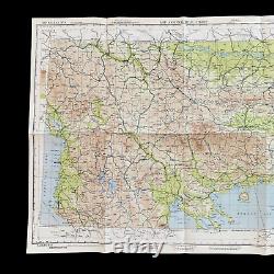 Wwii 1944 Balkan Mountains U.s. Army Air Force European Combat Air Map