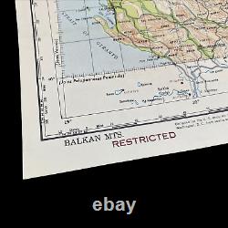 Wwii 1944 Balkan Mountains U.s. Army Air Force European Combat Air Map