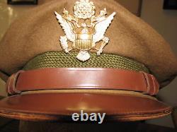 Wwii Casquette De Robe En Feutre Aaf De L'officier De L'armée Américaine