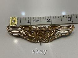 Wwii U. S. Army Air Force 3 Pouces N. S. Meyer Ny Flight Surgeon Wing Pinback