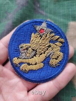 Wwii Us Army Air Corps 14th Air Force Flying Tigres Gemsco Bullion Oversew Patch