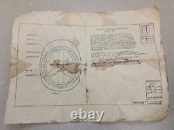 Wwii Us Army Air Corps Force M3 Casque Flak Bomber Crew Gunner Fiche D'instruction