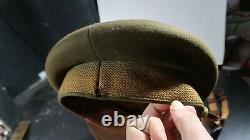Wwii Us Army Air Corps Force Officier Crusher Hat Visor Par Knox