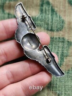 Wwii Us Army Air Corps Observer Sterling Silver Wings Full Sized
