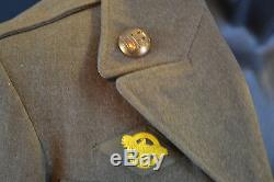 Wwii Us Army Air Force Transporteur De La Troupe Aéroportée Rare Ww2 Ike Jacket Uniform 1944