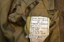 Wwii Us Army Air Force Transporteur De La Troupe Aéroportée Rare Ww2 Ike Jacket Uniform 1944