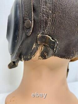 Wwii Us Army Air Force Type A-11 Casque De Vol En Cuir