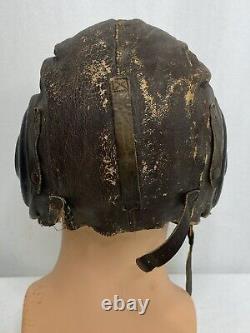 Wwii Us Army Air Force Type A-11 Casque De Vol En Cuir