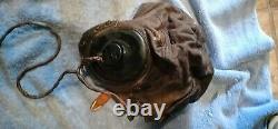 Wwii Us Army Air Force Type A-11 Leather Flying Helmet W O2 Masque Taille Moyenne