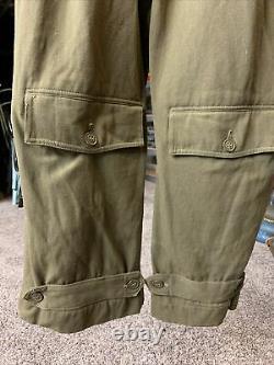Wwii Us Army Air Forces Summer Flight Suit An-s-31a Taille 42 Moyen Très Agréable
