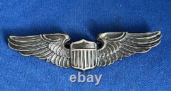 Wwii Us Army Air Forces Usaaf Pilot Wings 3 Lgb Sterling Silver Wings