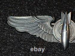 Wwii Usaaf Army Air Force Bombardier Insigne Ailes Balfour Sterling 3 Lgb Orig