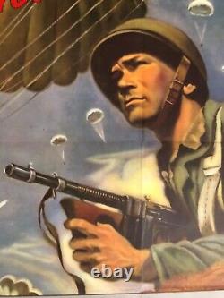 Wwii Ww2 Original War Poster Back The Attack Buy War Bonds Us Army Air Force